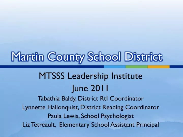 martin county school district