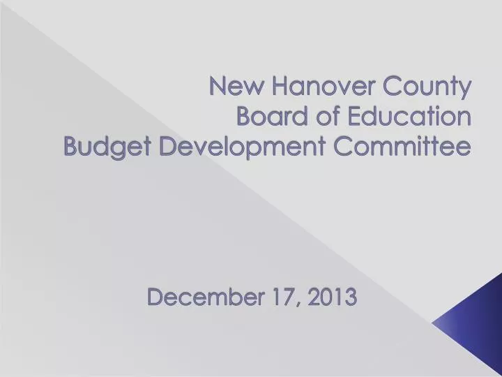 new hanover county board of education budget development committee