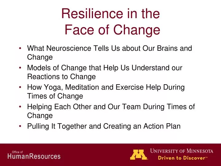 resilience in the face of change