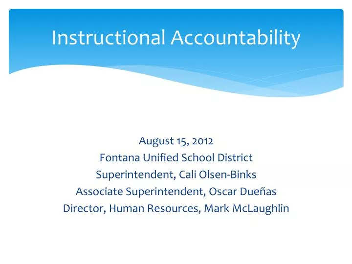 instructional accountability