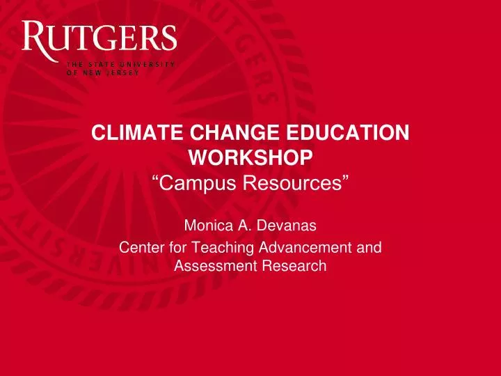 climate change education workshop campus resources