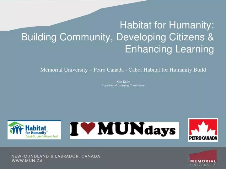 habitat for humanity building community developing citizens enhancing learning