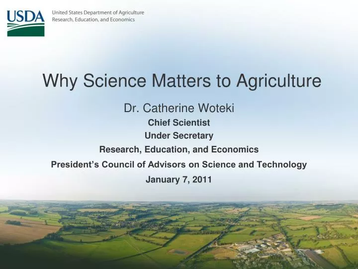 why science matters to agriculture