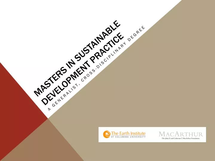 masters in sustainable development practice