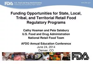 Funding Opportunities for State, Local, Tribal, and Territorial Retail Food Regulatory Programs