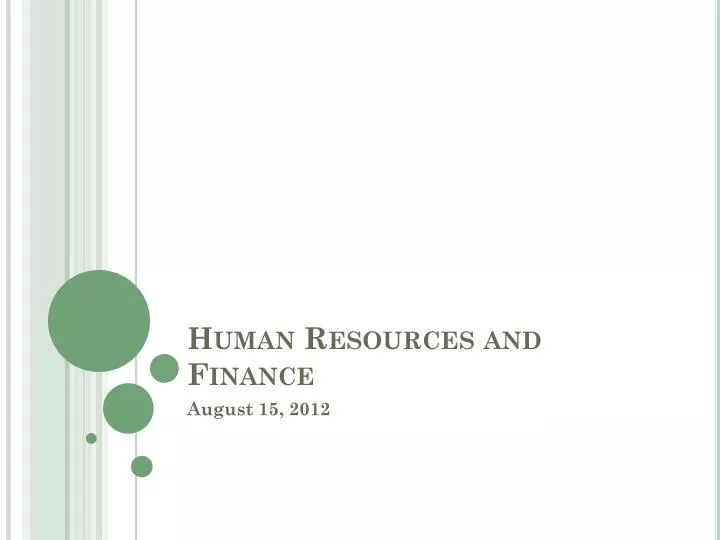 human resources and finance
