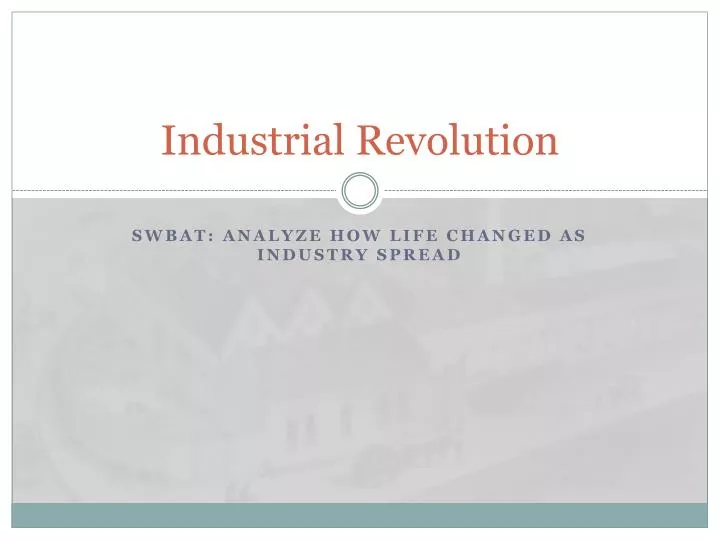 industrial revolution