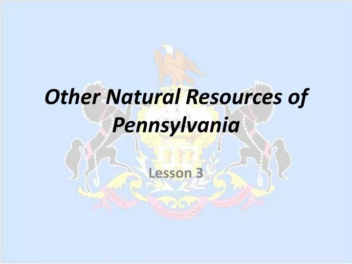 other natural resources of pennsylvania