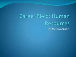 Career Field: Human Resources