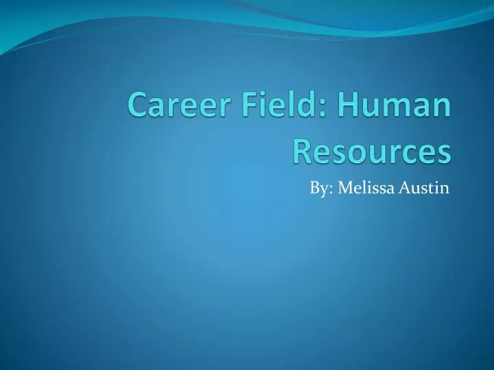 career field human resources