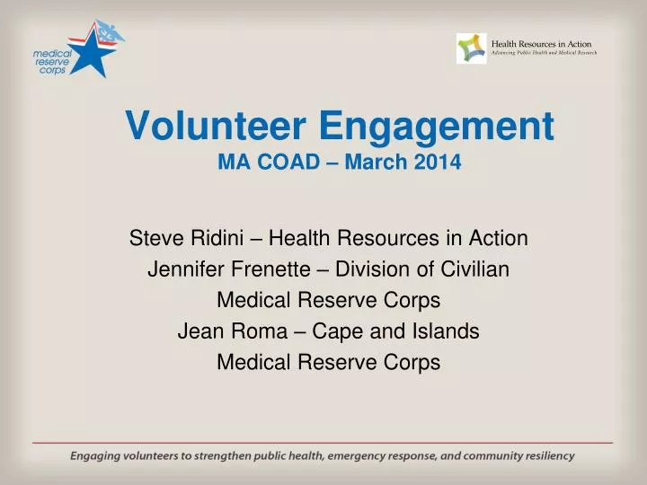 volunteer engagement ma coad march 2014
