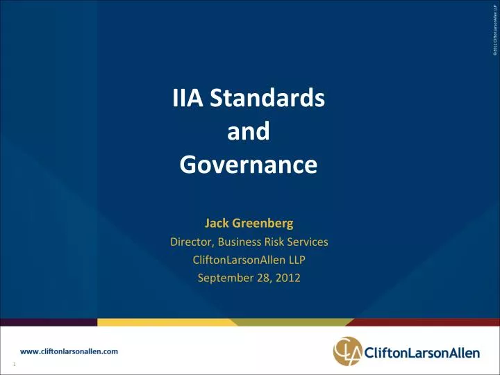 iia standards and governance