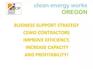 clean energy works OREGON