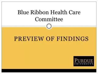 Blue Ribbon Health Care Committee