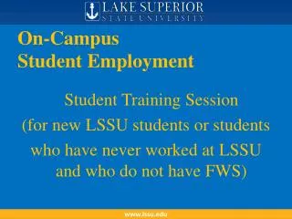 On-Campus Student Employment