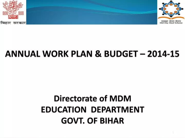 annual work plan budget 2014 15 directorate of mdm education department govt of bihar