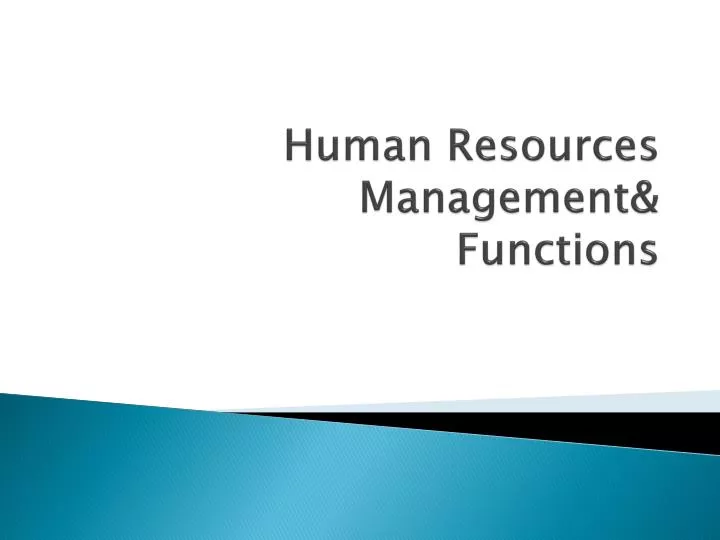 human resources management functions