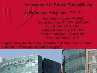 Assessment of Stroke Rehabilitation in Nebraska Hospitals
