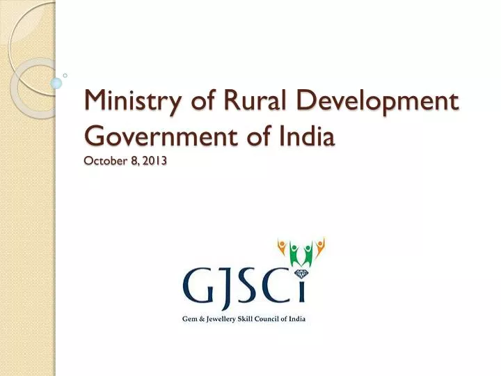 ministry of rural development government of india october 8 2013