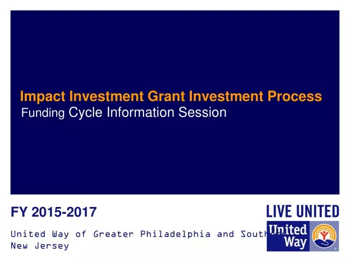 impact investment grant investment process