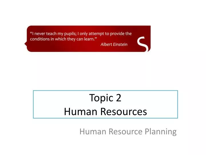 topic 2 human resources