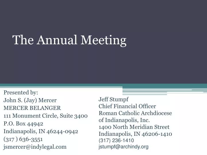 the annual meeting