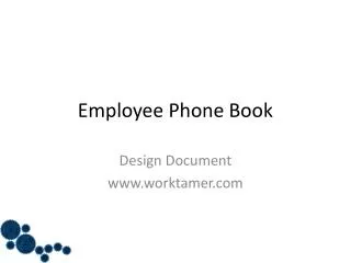 Employee Phone Book