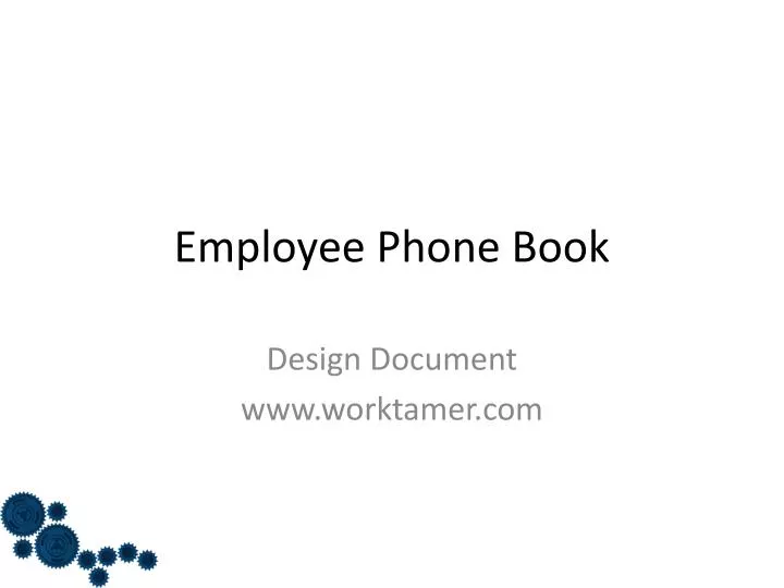 employee phone book
