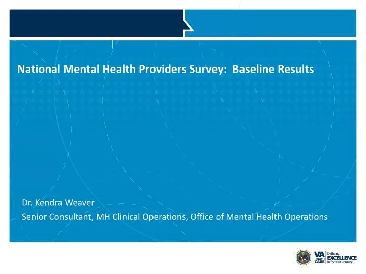 national mental health providers survey baseline results