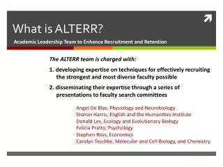 what is alterr