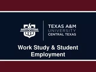 Work Study &amp; Student Employment