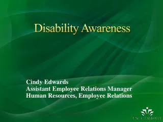 Disability Awareness