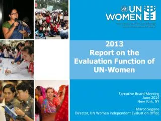 2013 Report on the Evaluation Function of UN-Women