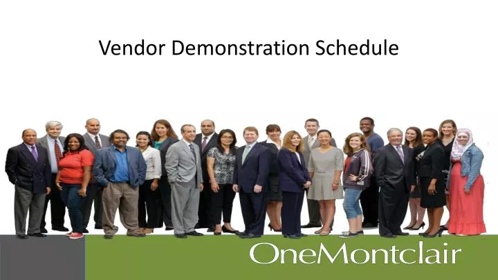 vendor demonstration schedule