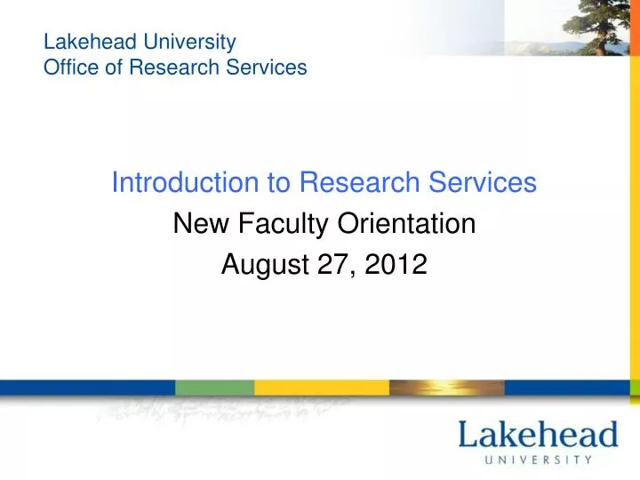 lakehead university office of research services