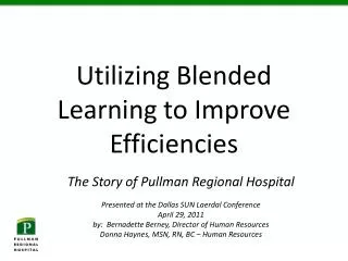 Utilizing Blended Learning to Improve Efficiencies