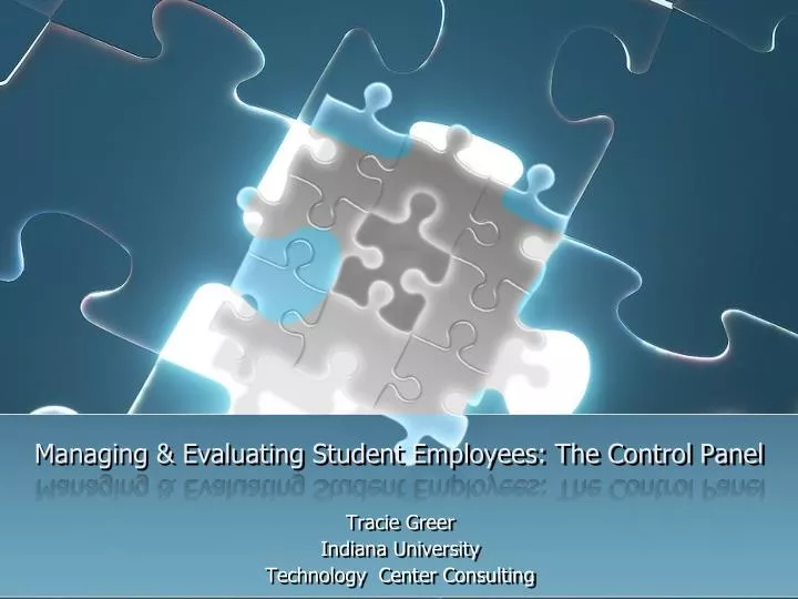 managing evaluating student employees the control panel