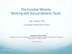 The Invisible Minority Working with Sexual Minority Youth