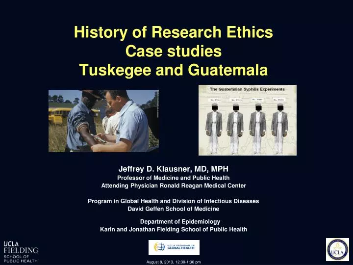 history of research ethics case studies tuskegee and guatemala