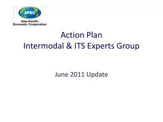 Action Plan Intermodal &amp; ITS Experts Group