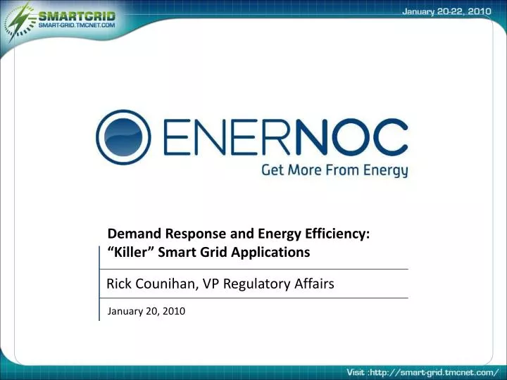 demand response and energy efficiency killer smart grid applications