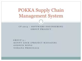 POKKA Supply Chain Management System