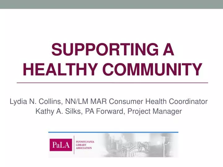 supporting a healthy community