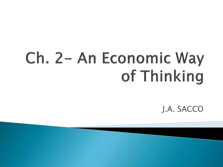 ch 2 an economic way of thinking