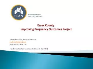 Essex County Improving Pregnancy Outcomes Project