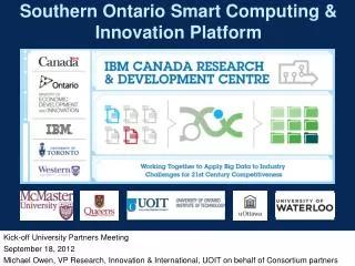 Southern Ontario Smart Computing &amp; Innovation Platform