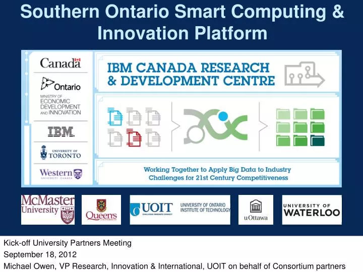 southern ontario smart computing innovation platform