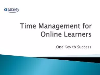 Time Management for Online Learners
