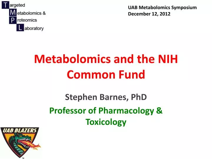 metabolomics and the nih common fund