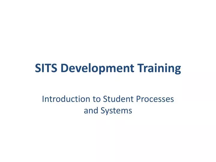 sits development training